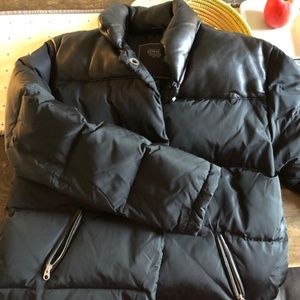 Coach Women's Puffer Jacket w/ Leather Banner